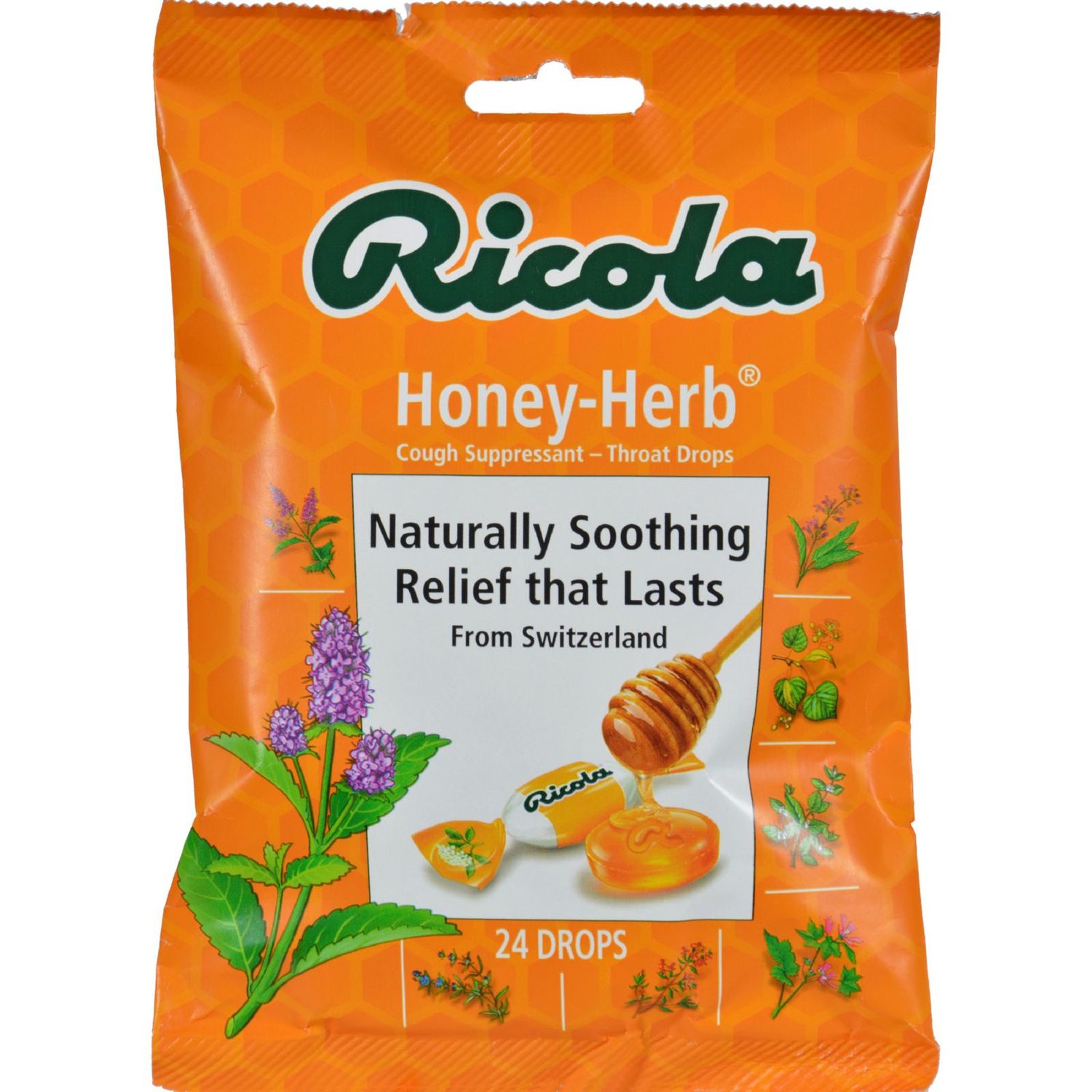 Ricola Natural Herb Cough Drops Honey-Herb - 24.0 Ea