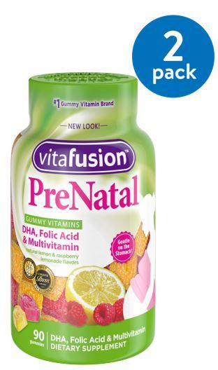 Vitafusion Prenatal Gummy Vitamins Raspberry Lemonade - 90.0 Ea