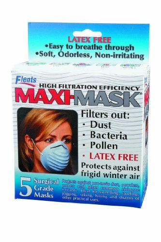 Flents Maxi-Mask Surgical Grade Latex Free Masks, 5 Count