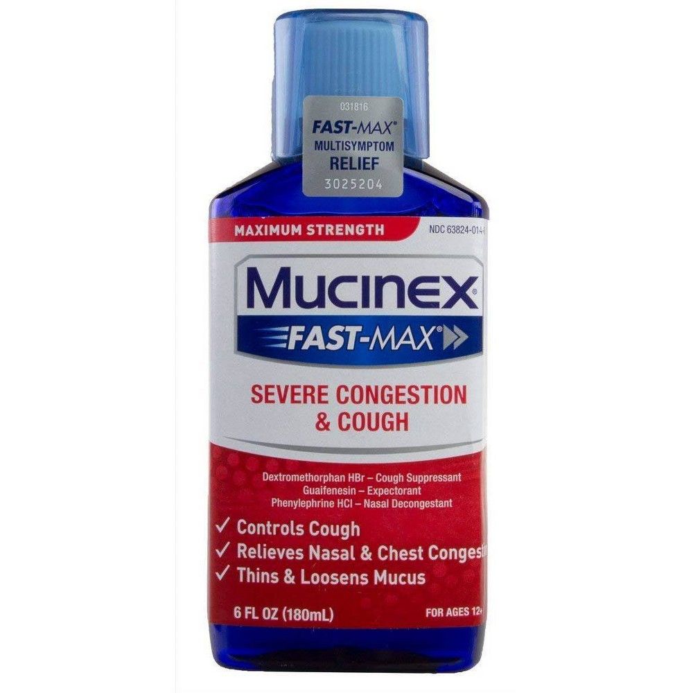 MUCINEX FAST MAX SEVERE COUGH CONGES 6OZ