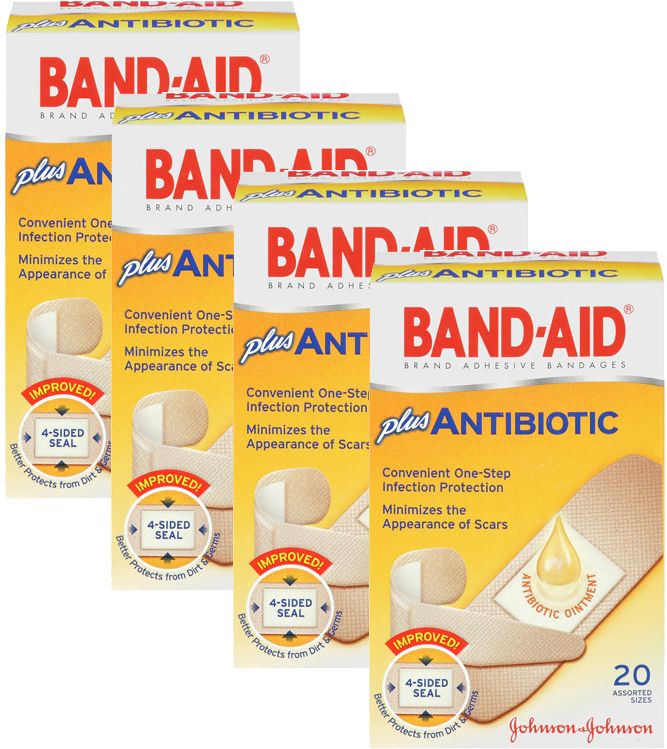 BAND AID PLUS ANTIBIOTIC ASST 20CT