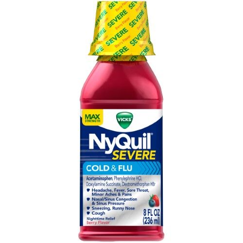 NYQUIL LIQUID SEVERE BERRY 8OZ