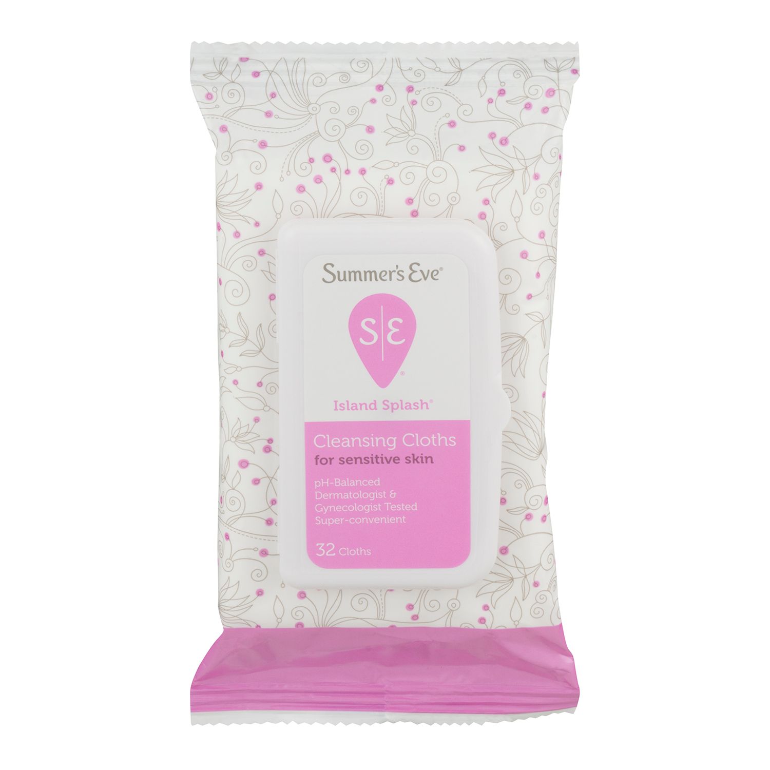 Summer's Eve Cleansing Cloths for Sensitive Skin Island Splash - 32.0 Ea