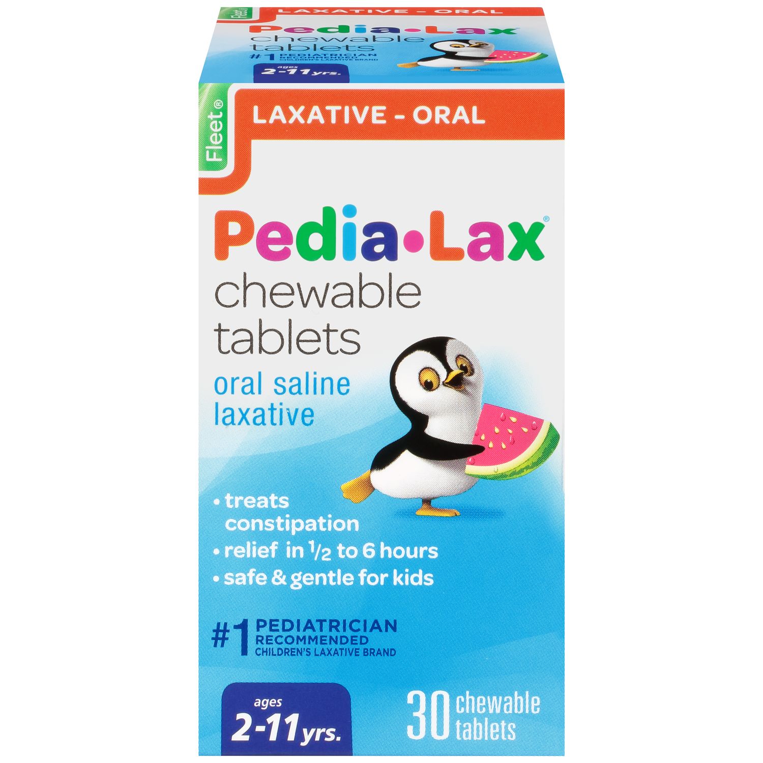 FLEET PEDIA-LAX CHEW TABLET WTRMELN 30CT