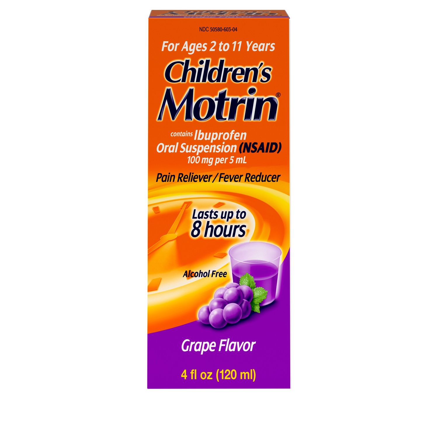 MOTRIN CHILD SUSPENSION GRAPE 4OZ