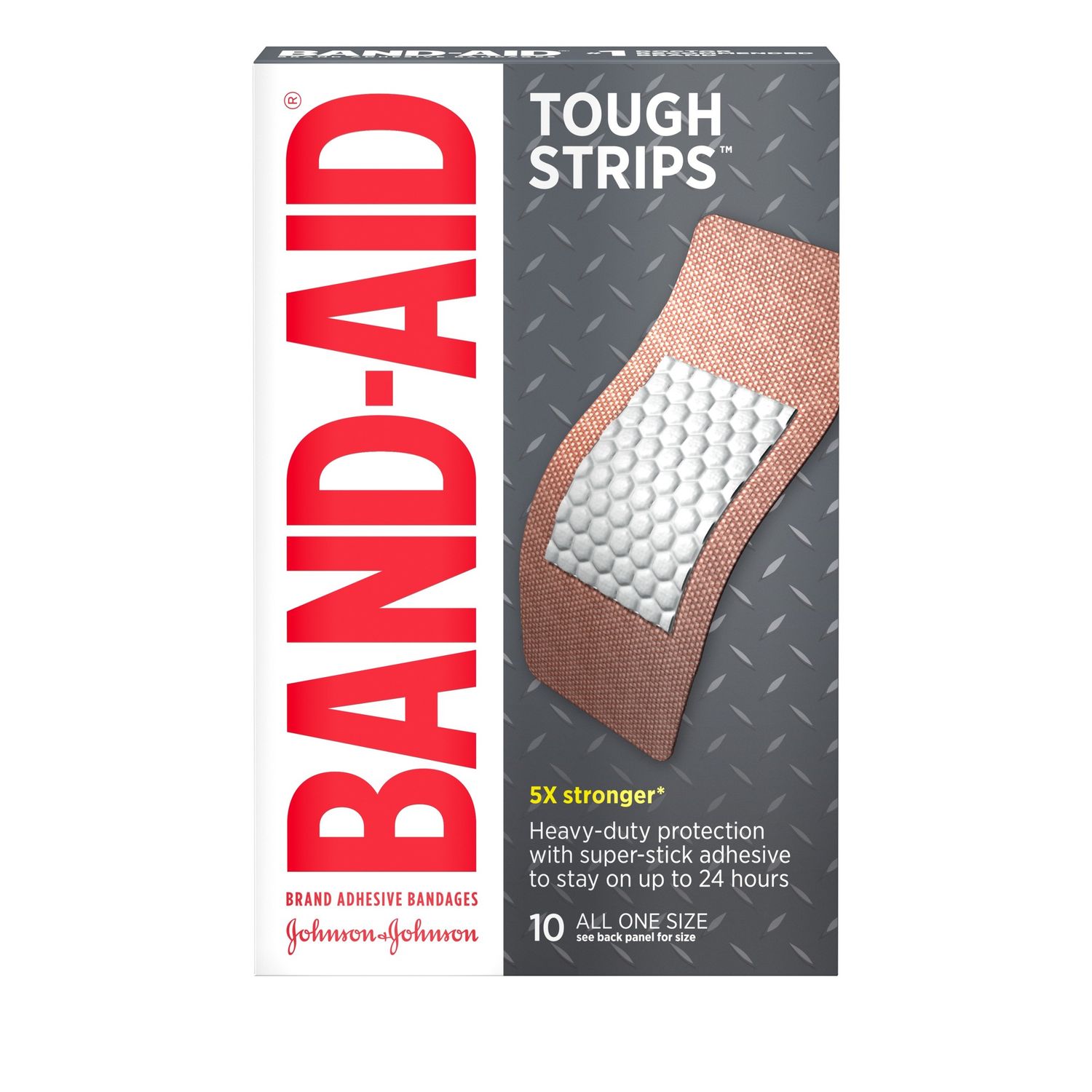 BAND AID TOUGH STRIPS XL 10CT
