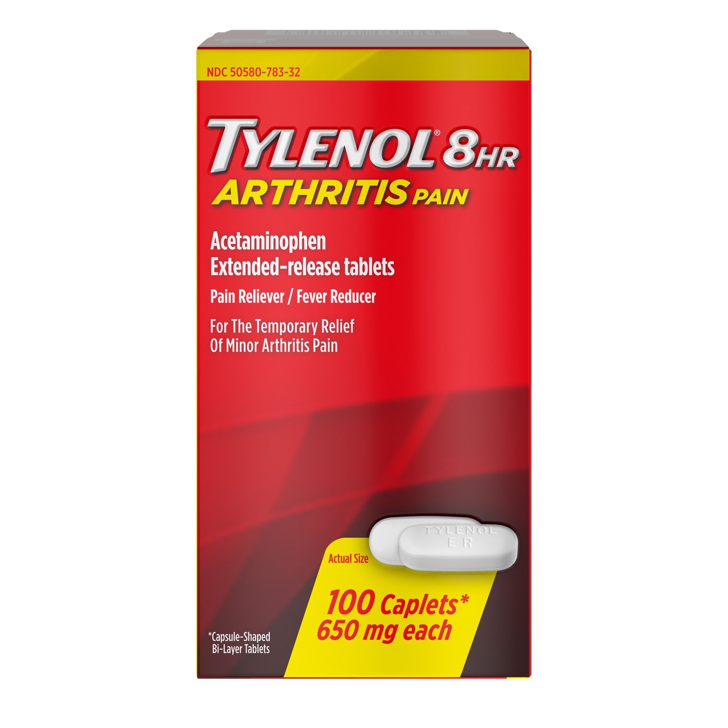 TYLENOL ARTHRITIS 8HR CAPLET 100CT