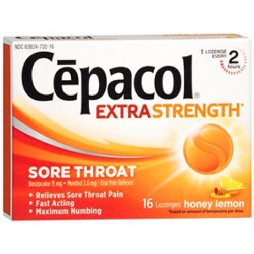 CEPACOL ES LOZ SORE THRT HONEY LEM 16CT