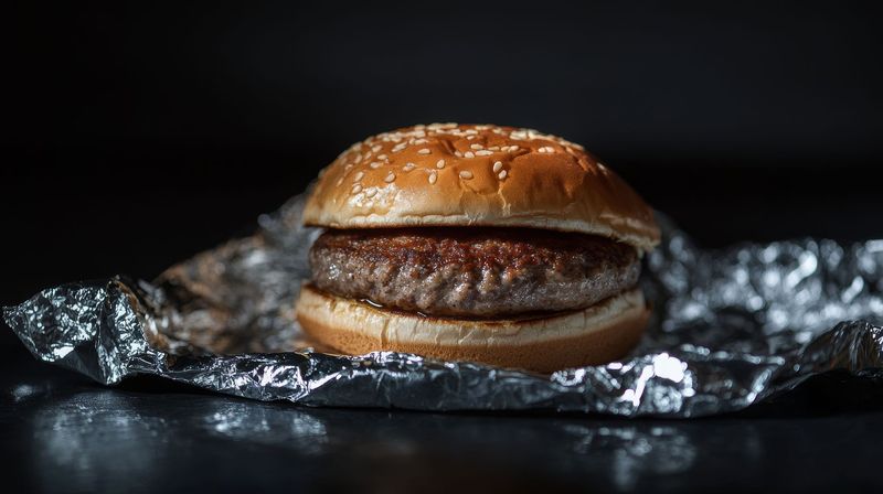 Hamborgarar 120g steiktir í áli (brauð, borgari, ostur & sósa)