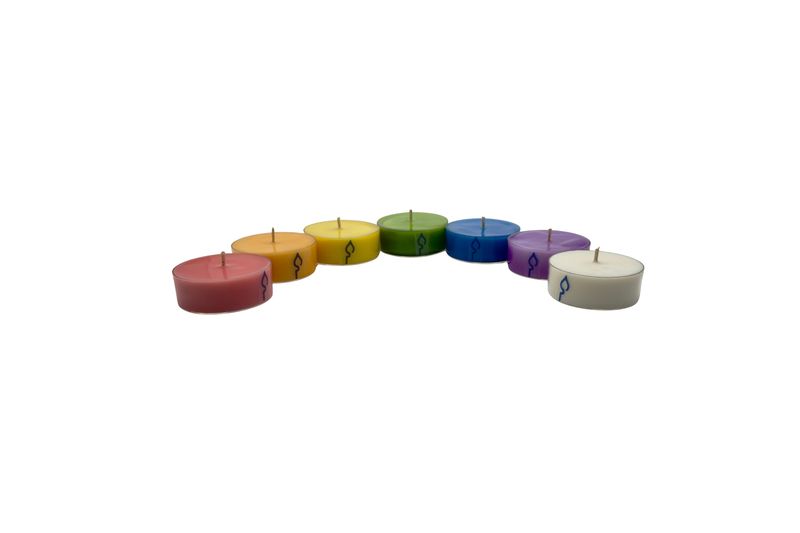 Velas de Té Grandes. Set de Chakras