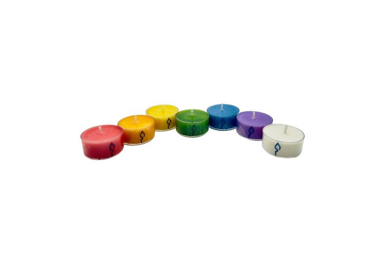 Velas de Té Pequeñas. Set de Chakras
