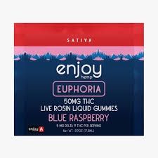 50mg Live Rosin Liquid Gummies, Flavor: Blue Raspberry