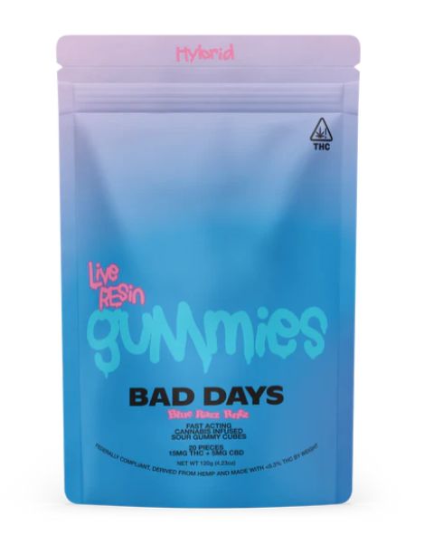 Bad Days Live Resin THC Gummies 400mg 3/1