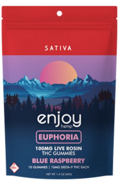Live Rosin 100mg Delta 9 THC Gummies - 10Ct, Flavor: Blue Raspberry