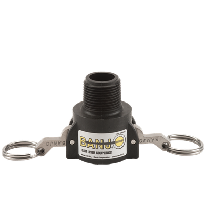 Banjo 3/4" F-CAM to 3/4" M-THD Black