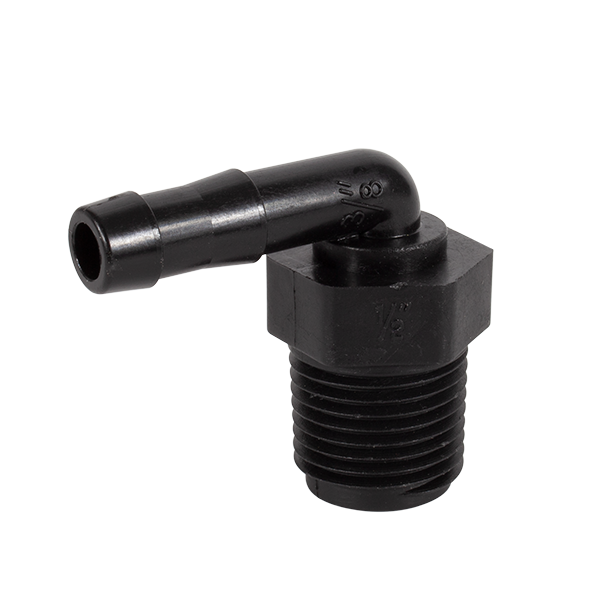 Banjo 1/2&quot; THD, 3/8&quot; Hose Barb 90°