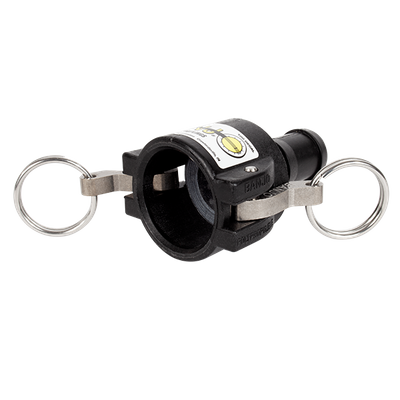 Banjo 3/4&quot; F-CAM to 3/4&quot; Hose Barb Black