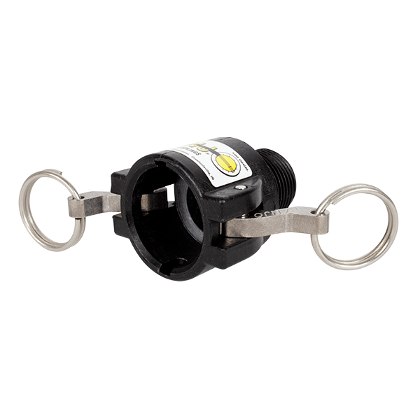 Banjo 3/4&quot; F-CAM to 3/4&quot; M-THD Black