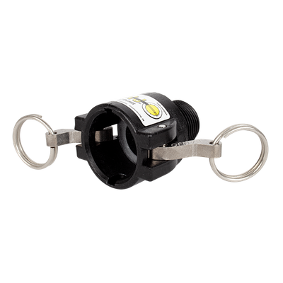 Banjo 3/4&quot; F-CAM to 3/4&quot; M-THD Black