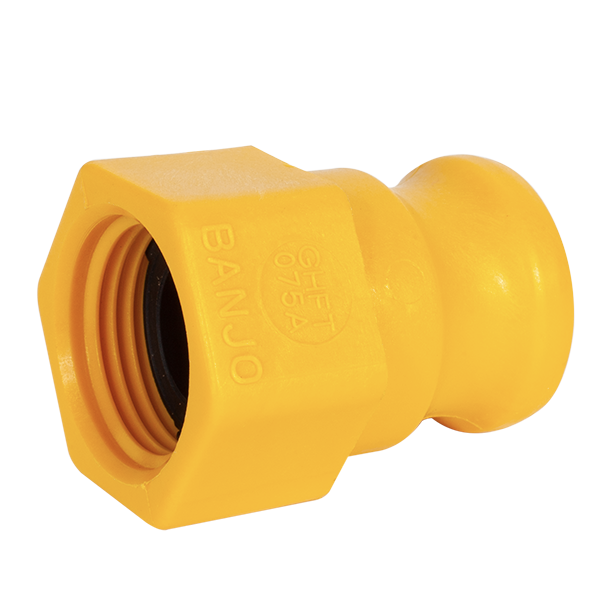 Banjo 3/4&quot; M-CAM to 3/4&quot; F-GH Yellow