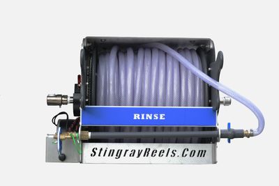 Electric Manta Reel – 5/8 Clear Braid Hose Loaded