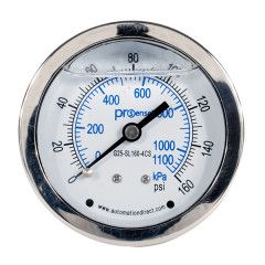 SS Liquid Filled Gauge - Pressure Gauge (160 PSI)