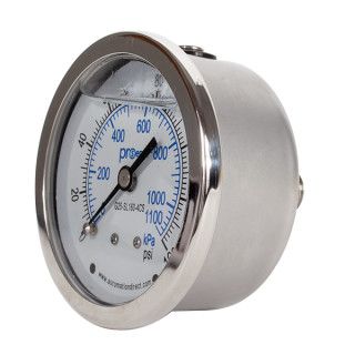 SS Liquid Filled Gauge - Pressure Gauge (160 PSI)
