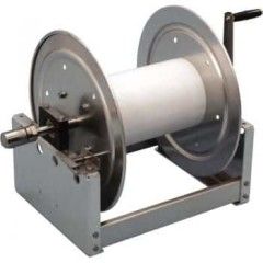 Titan 12&quot; Aluminum &amp; SS Full Frame Reel with 3/8&quot; Clear Braid Hose