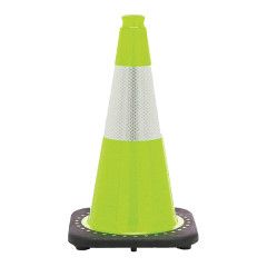 Traffic Cone, 18in Fluorescent - Lime