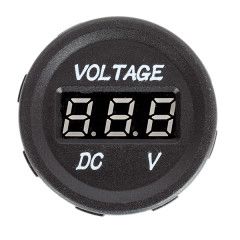 Voltage Meter Round Blue