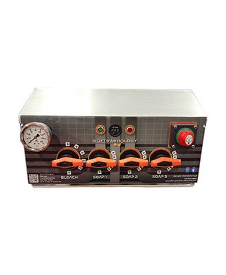 SoftwashOlogy 4 Valve Metering Control Panel