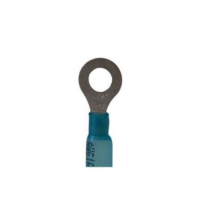 Blue 1/4" ring terminals