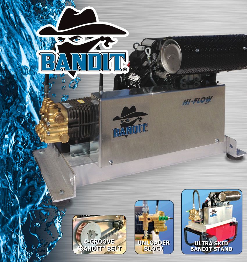 Bandit ULTRA Belt Drive Skid Pressure Washers B-K1035KC