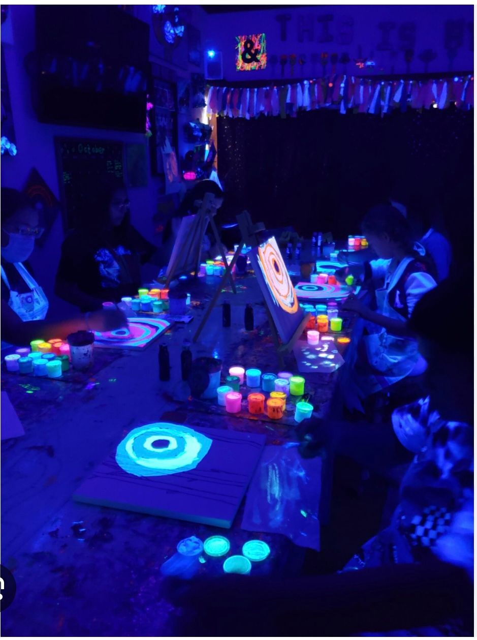 Glow in the Dark Paint Party