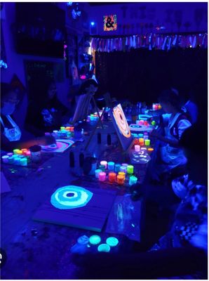 Glow in the Dark Paint Party