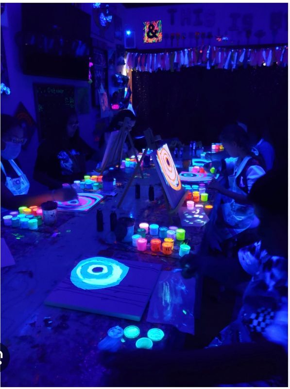 Glow in the Dark Paint Party