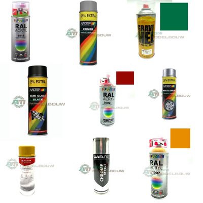 Spray paint cans