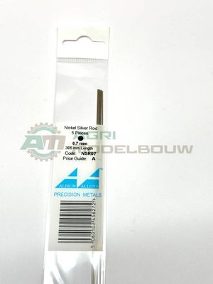 5x Nikkelzilver staaf 0,70mm Albion Alloys