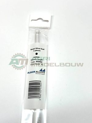 6x Nikkelzilver staaf 0,2mm Albion Alloys
