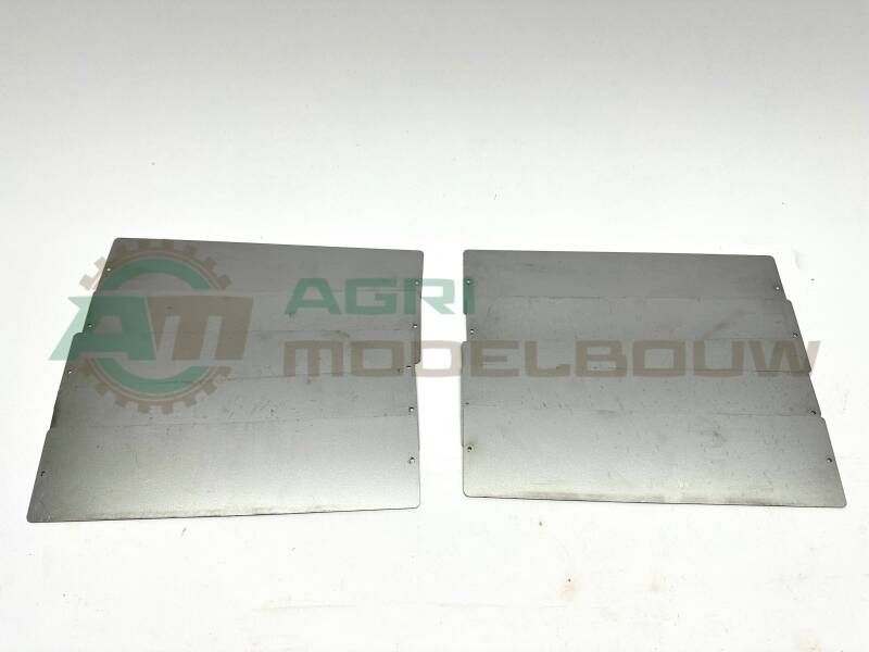 10x Stalen rijplaten 18,7x4,2 cm onbehandeld