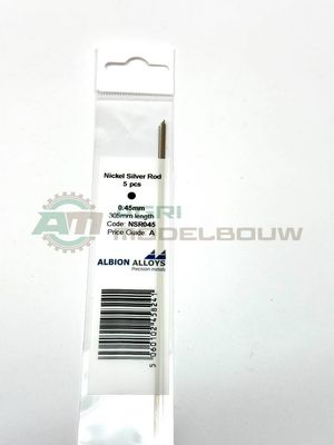 5x Nikkelzilver staaf 0,45mm Albion Alloys