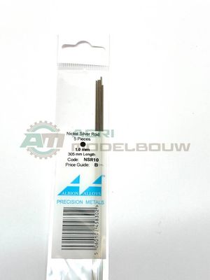 5x Nikkelzilver staaf 1mm Albion Alloys