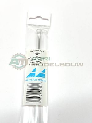 3x aluminium buis Ø 0,7x0,5mm L305mm Albion Alloys