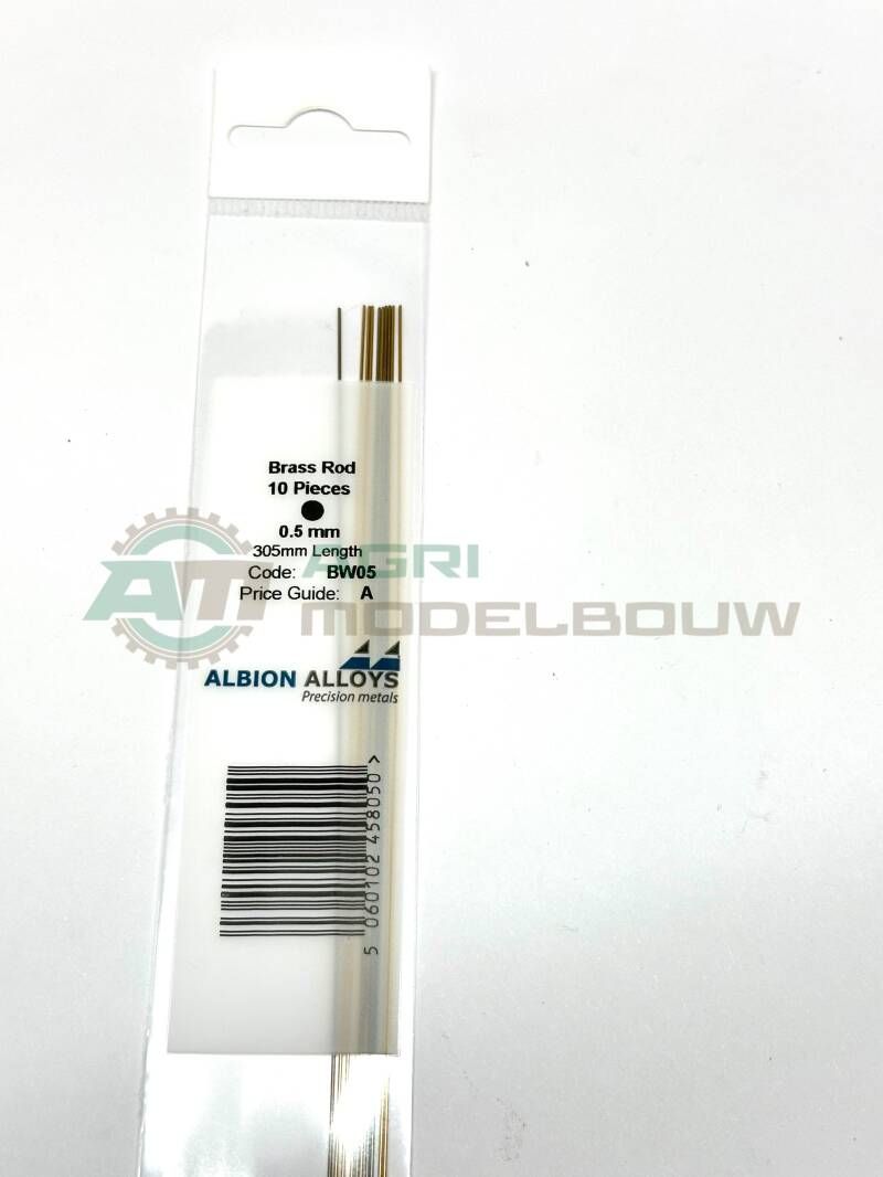 10x Messing staaf 0,5mm Albion Alloys
