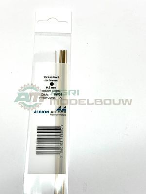 10x Messing staaf 0,5mm Albion Alloys