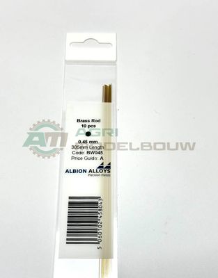 10x Messing staaf 0,45mm Albion Alloys