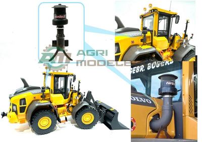 Turbo II precleaner luchtfilter met steun t.b.v Volvo L60H AT-Collections