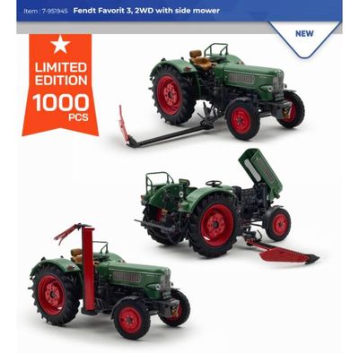 Fendt Favorit 3 2WD met maaibalk Limited Edition 1000pcs
