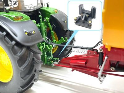 Kipperknobbel/Onder trekhaak met stuurstang aansluiting Fendt grijs