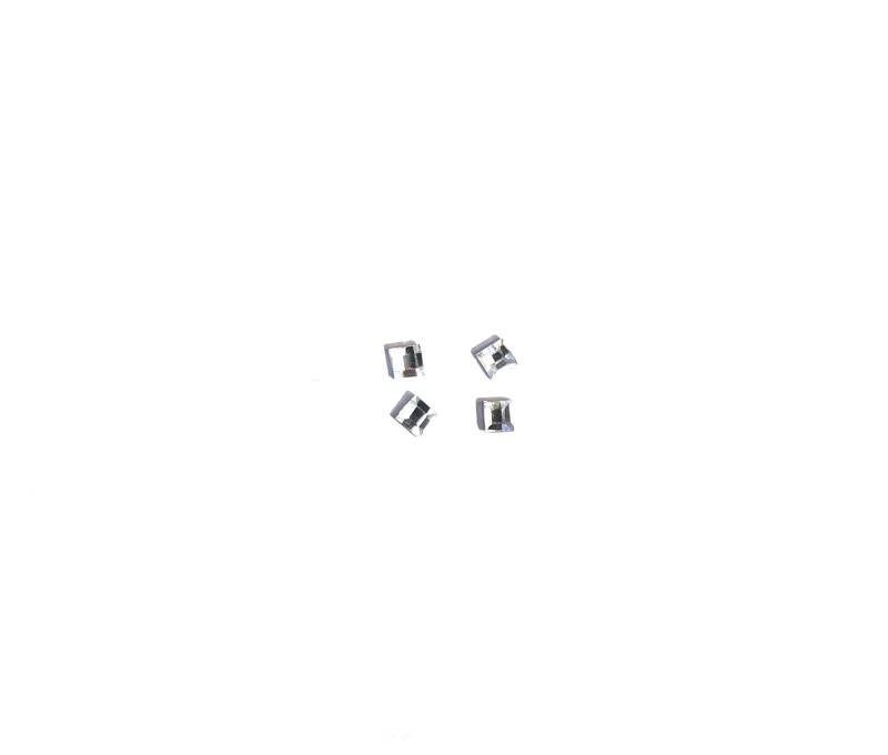 4x Glimmers vierkant 2mm helder